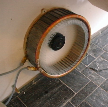 fan in heatexchanger, mounted on wall